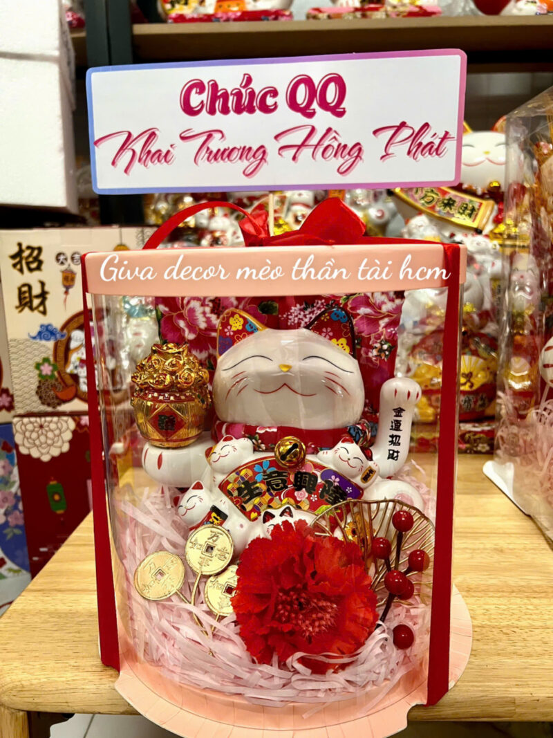 HỘP QUÀ KHAI TRƯƠNG MÈO THẦN TÀI